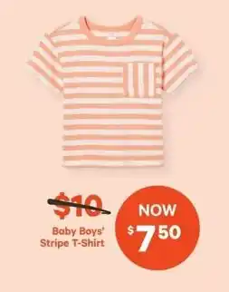 Real Canadian Superstore Baby boys' stripe t-shirt offer