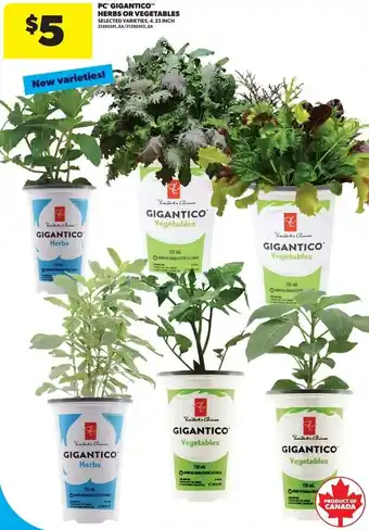 Real Canadian Superstore PC gigantico herbs or vegetables offer