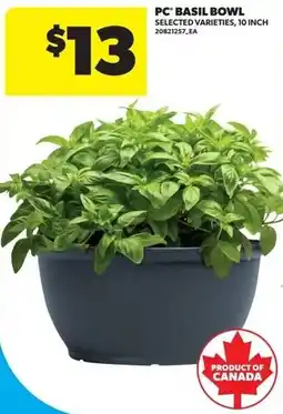Real Canadian Superstore PC basil bowl offer