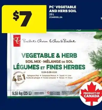 Real Canadian Superstore PC vegetable and herb soil offer