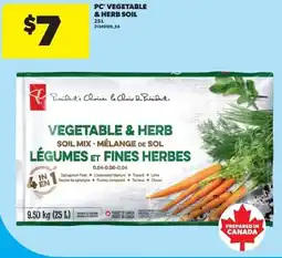Real Canadian Superstore PC vegetable & herb soil offer