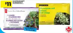 Real Canadian Superstore PC flower and garden bed soil or no name all-purpose soil offer
