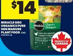 Real Canadian Superstore Miracle gro organics pure hen manure plant food offer
