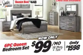 Surplus Furniture Bronyan Grey 6-Piece Queen Bedroom Set offer
