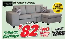Surplus Furniture 5Pc Package: Kirkland Platinum 3PC Sectional offer