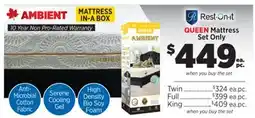 Surplus Furniture Ambient Queen Mattress Set offer