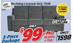 Surplus Furniture 3Pc Package: Barnsana Grey Power Reclining Sofa offer