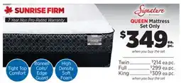 Surplus Furniture Sunrise Queen Mattress Set offer
