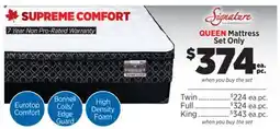 Surplus Furniture Supreme Comfort Queen Mattress Set offer