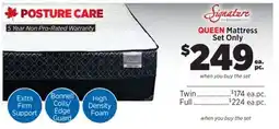 Surplus Furniture Posture Care Queen Mattress Set offer