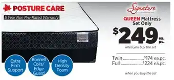 Surplus Furniture Posture Care Queen Mattress Set offer