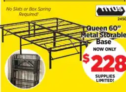 Surplus Furniture Queen Metal Storable Base offer