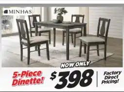Surplus Furniture Kaylee Weather 5Pc Dinette Set offer