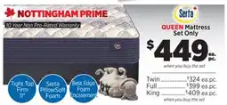 Surplus Furniture Nottingham Prime Queen Mattress Set offer