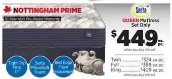 Surplus Furniture Nottingham Prime Queen Mattress Set offer