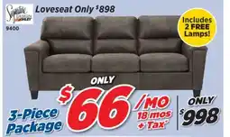 Surplus Furniture 3Pc Package: Navi Smoke Sofa offer