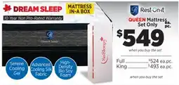 Surplus Furniture Dream Sleep Queen Mattress Set offer