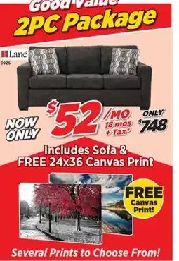 Surplus Furniture 2Pc Package: Wowza Dusk Sofa offer