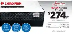Surplus Furniture Chiro Firm Queen Mattress Set offer