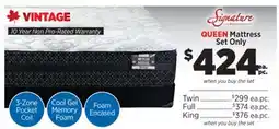 Surplus Furniture Vintage Queen Mattress Set offer