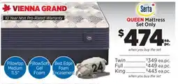 Surplus Furniture Vienna Grand Queen Mattress Set offer