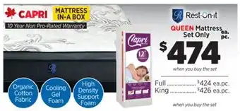 Surplus Furniture Capri Queen Mattress Set offer