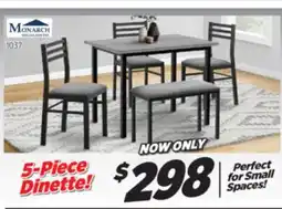 Surplus Furniture Grey/Black 5Pc Dinette Set offer