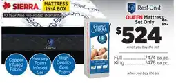 Surplus Furniture Sierra Queen Mattress Set offer