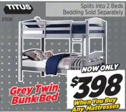Surplus Furniture Grey Twin/Twin Bunk Bed offer