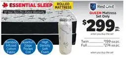 Surplus Furniture Essential Sleep Queen Mattress Set offer