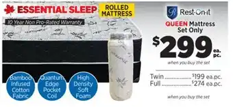 Surplus Furniture Essential Sleep Queen Mattress Set offer