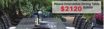 Dot Furniture Weave Extendable Dining Table offer