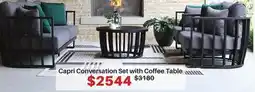 Dot Furniture Capri Conversation Set with Coffee Table offer