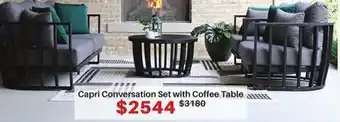 Dot Furniture Capri Conversation Set with Coffee Table offer