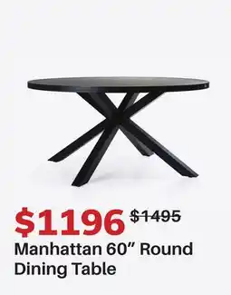 Dot Furniture Manhattan 60 Round Dining Table offer