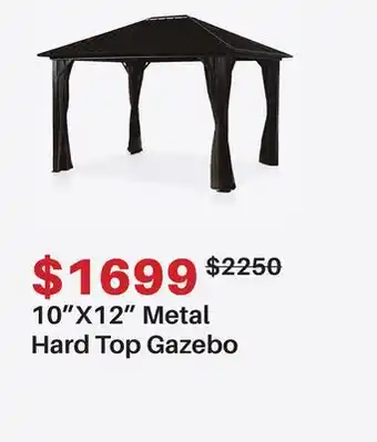 Dot Furniture 10X12 Metal Hard Top Gazebo offer