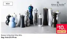 Kitchen Stuff Plus Romer & Bechtel Elite Mills offer