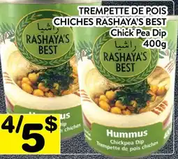 Supermarché PA TREMPETTE DE POIS CHICHES RASHAYA'S BEST | Chick Pea Dip offer