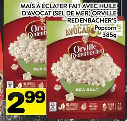 Supermarché PA MAÏS À ÉCLATER FAIT AVEC HUILE D'AVOCAT (SEL DE MER) ORVILLE REDENBACHER'S | POPCORN offer
