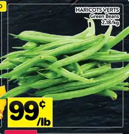 Supermarché PA HARICOTS VERTS | GREEN BEANS offer