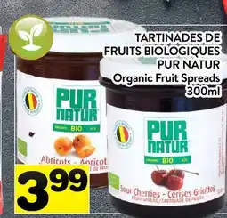 Supermarché PA TARTINADES DE FRUITS BIOLOGIQUES PUR NATUR | Organic Fruit Spreads offer