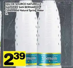 Supermarché PA EAU DE SOURCE NATURELLE GAZÉIFIÉE SAN BERNARDO | Carbonated Natural Spring Water offer