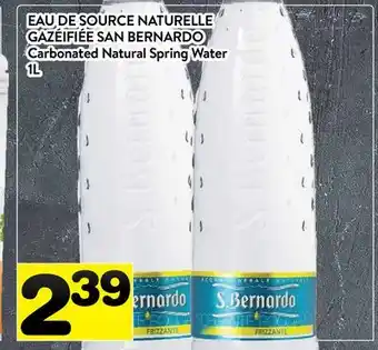 Supermarché PA EAU DE SOURCE NATURELLE GAZÉIFIÉE SAN BERNARDO | Carbonated Natural Spring Water offer