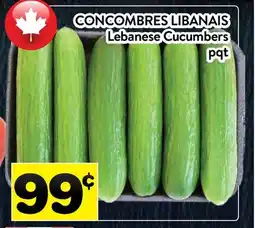 Supermarché PA CONCOMBRES LIBANAIS | Lebanese Cucumbers offer
