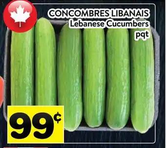 Supermarché PA CONCOMBRES LIBANAIS | Lebanese Cucumbers offer