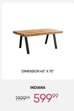 Meubles RD Indiana - Rectangular Dining Table 75 offer