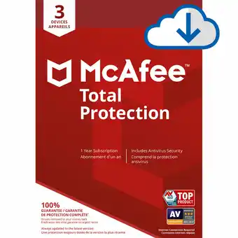 Best Buy McAfee Total Protection (PC/Mac) - 3 Device - 1 Year - Digital Download offer