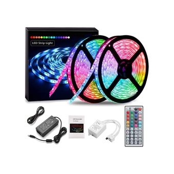 Best Buy Smart Lighting 10m (32.8ft) LED Strip Light Kit - 300 LEDs - 5050 RGB - Waterproof - Flexible Color Changing with 44 Keys IR offer