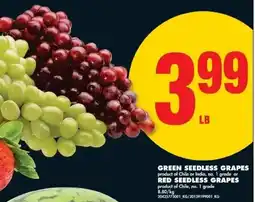 No Frills Green seedless grapes or red seedless grapes offer