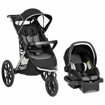 Best Buy Evenflo Victory Plus Jogging Stroller with LiteMax Infant Car Seat - Black offer